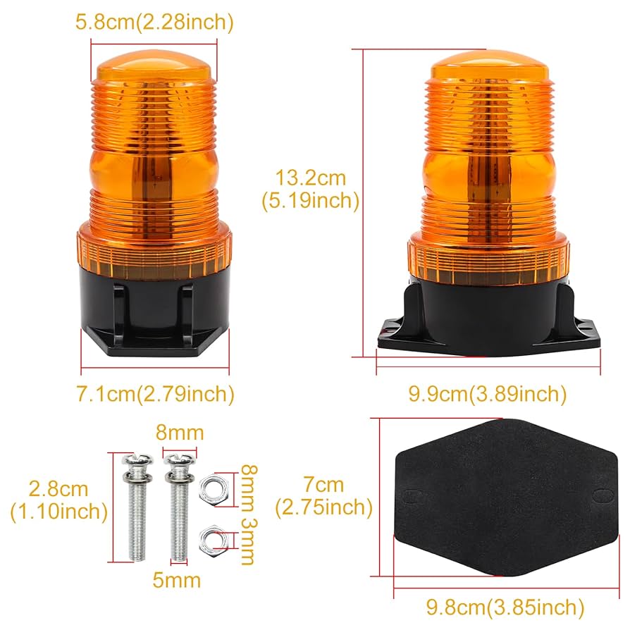 Amazon.co.jp: Biqing 30LED 回転灯 点滅灯 led警告灯 10-110V